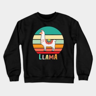 Vintage Retro Llama Crewneck Sweatshirt